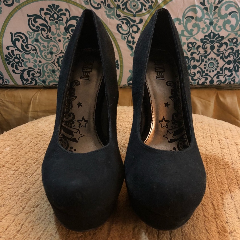 Black Suede High Heels